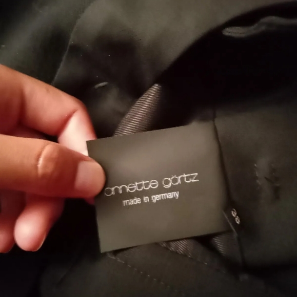 Annette Gortz Pencilcut - Belt.Virgin Wool black shirt size38 M.Made in Germany - Picture 9 of 12